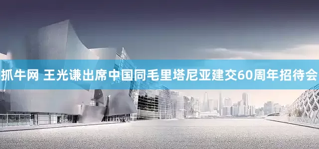 抓牛网 王光谦出席中国同毛里塔尼亚建交60周年招待会