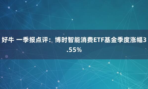 好牛 一季报点评：博时智能消费ETF基金季度涨幅3.55%
